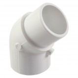ELBOW 45° STREET SOC WHITE PVC - 1 1/2" (SPIG X SOC)