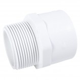 ADAPTATEUR FILETÉ MÂLE PVC BLANC - 1" (MNPT X COL)