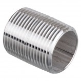MAMELON CÉDULE 40 FILETÉ MÂLE INOX 316 - 1 1/4" X FERMÉ (MNPT X MNPT)
