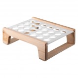 TABLE À CORNETS HDPE/BOIS - 24 UNITÉS