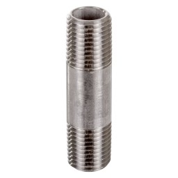 MAMELON CÉDULE 40 FILETÉ MÂLE INOX 316 - 1/4" X 2" (MNPT X MNPT)