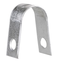 CRAMPE DE TUTEUR 3/8" X 1" - 2 TROUS - GALVANISÉ (100/PQT)