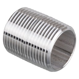 MAMELON CÉDULE 40 FILETÉ MÂLE INOX 316 - 1" X FERMÉ (MNPT X MNPT)
