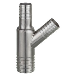 RACCORD INOX "Y" RÉDUIT - 1 1/2'' X 1'' X 1" (INS X INS)