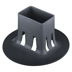 PIED DE TUTEUR AVEC SOCLE 1 1/2" X 2 1/2" POUR MADRIER 2" X 3"