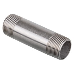 MAMELON CÉDULE 40 FILETÉ MÂLE INOX 316 - 1 1/4" X 4" (MNPT X MNPT)