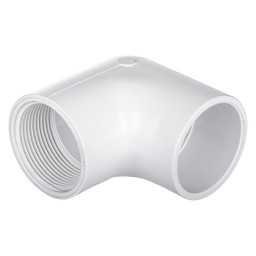 COUDE 90° COLLÉ FILETÉ FEMELLE PVC BLANC - 2" (COL X FNPT)