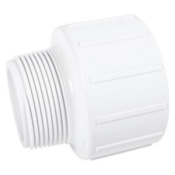 ADAPTATEUR RÉDUIT FILETÉ MÂLE PVC BLANC - 2" X 1 1/2"" (MNPT X COL)