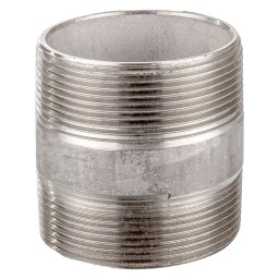 MAMELON CÉDULE 40 FILETÉ MÂLE INOX 316 - 1 1/2" X 2 1/2" (MNPT X MNPT)