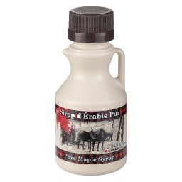 CRUCHON DE PLASTIQUE - IMPRESSION 3 COULEURS QUÉBEC - 100ML - AVEC CAPUCHON BRUN (100/BTE)