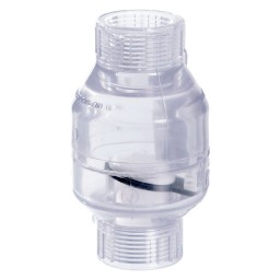 CLAPET ANTI-RETOUR PVC CLAIR FILETÉ - 1" (FNPT X FNPT)