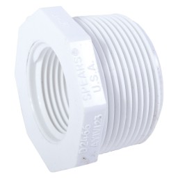 RÉDUIT FILETÉ MÂLE/FEMELLE PVC BLANC - 2" X 1" (MNPT X FNPT)