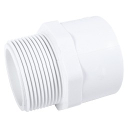 ADAPTATEUR FILETÉ MÂLE PVC BLANC - 2" (MNPT X COL)