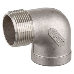 COUDE DE RUE INOX - FILETÉ MÂLE/FEMELLE - 1" (MNPT X FNPT)