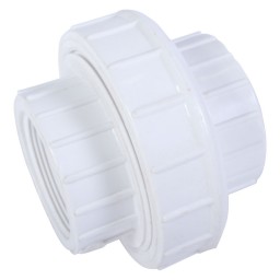 UNION THREADED DISMOUNTABLE - BUNA-N O-RING WHITE PVC - 2" (FNPT X FNPT)