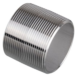 MAMELON CÉDULE 40 FILETÉ MÂLE INOX 316 - 2" X FERMÉ (MNPT X MNPT)