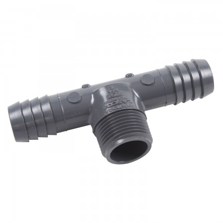 ADAPTATEUR EN "T" INSERTION FILETÉ MÂLE PVC - 1 1/2" (INS X INS X MNPT)