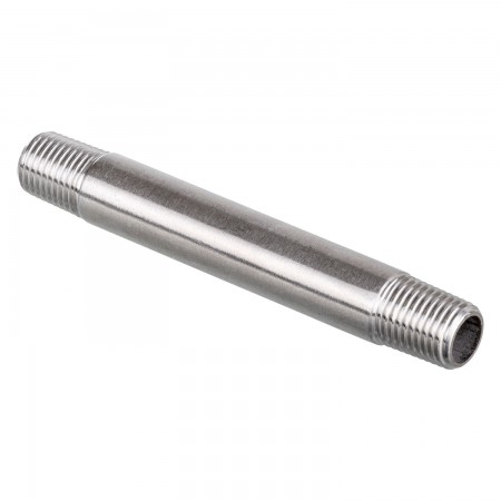 MAMELON CÉDULE 40 FILETÉ MÂLE INOX 316 - 1/2" X 4" (MNPT X MNPT)