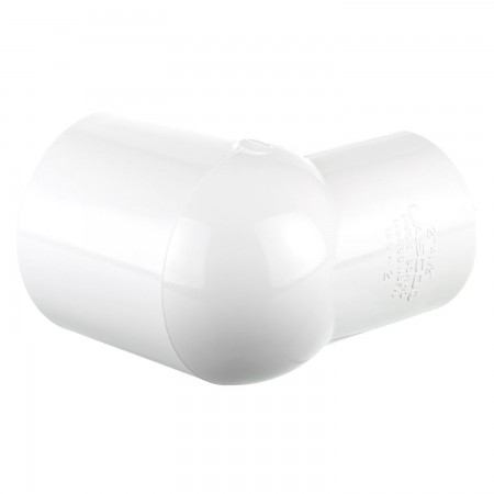 ELBOW 90° REDUCER SOC FEMALE THREADED WHITE PVC - 1 1/2" X 1 1/4" (SOC X FNPT)