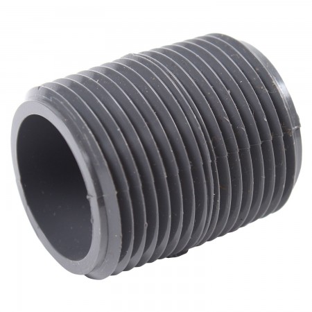 MAMELON FILETÉ MÂLE PVC - 1/2" X FERMÉ (MNPT X MNPT)
