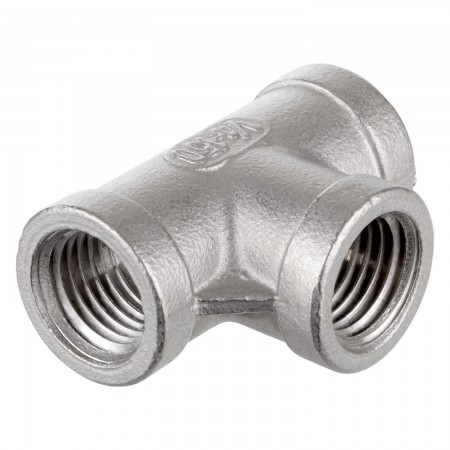 T ADAPTER FEMALE THREADED SS 316 - 1/8" (FNPT X FNPT)