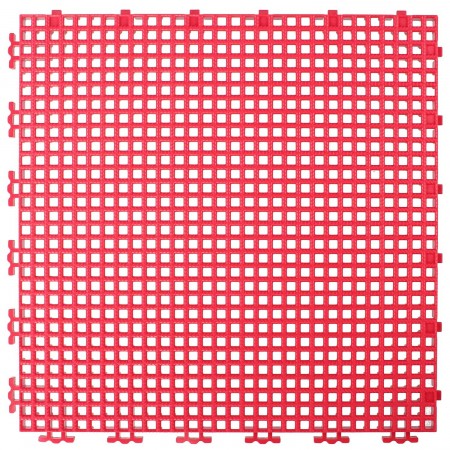 TUILE GRILLAGEE NERVURE 0.008" - 12" X 12" - ROUGE CLAIR