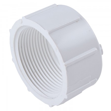 CAP THREADED WHITE PVC - 1/2" (FNPT)