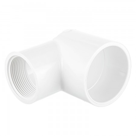 COUDE 90° RÉDUIT COLLÉ FILETÉ FEMELLE PVC BLANC - 1 1/2" X 1" (COL X FNPT)