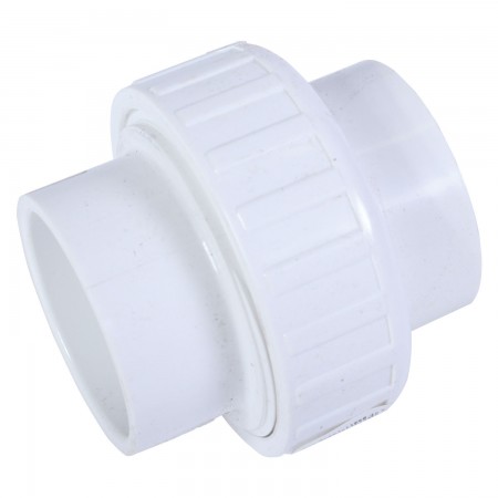 UNION SOC DISMOUNTABLE - BUNA-N O-RING WHITE PVC - 1" (SOC X SOC)
